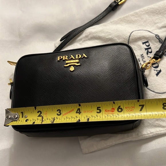 Prada Black Leather Crossbody/Camera bag Saffiano Leather - Picture 17 of 17